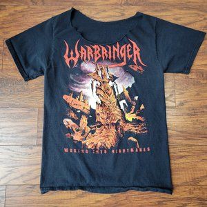 WARBRINGER Waking Into Nightmares Album Cover Shirt sz S Crude Cut Thrash Metal